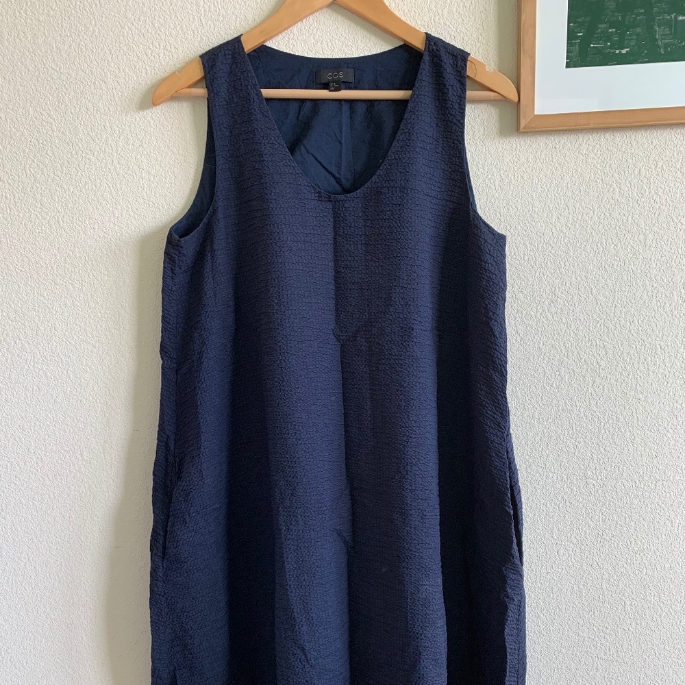 COS textured oversized sz 10 shift w pockets